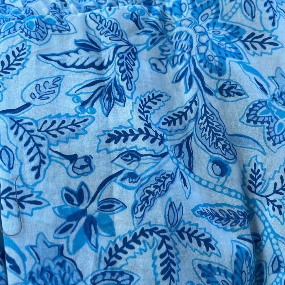 J. McLaughlin Ophelia Cotton Voile Floral Print Tiered Ruffle Maxi Skirt Size S - Picture 5 of 5